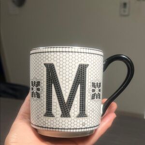 Elegant Monogrammed Mug - Black & White